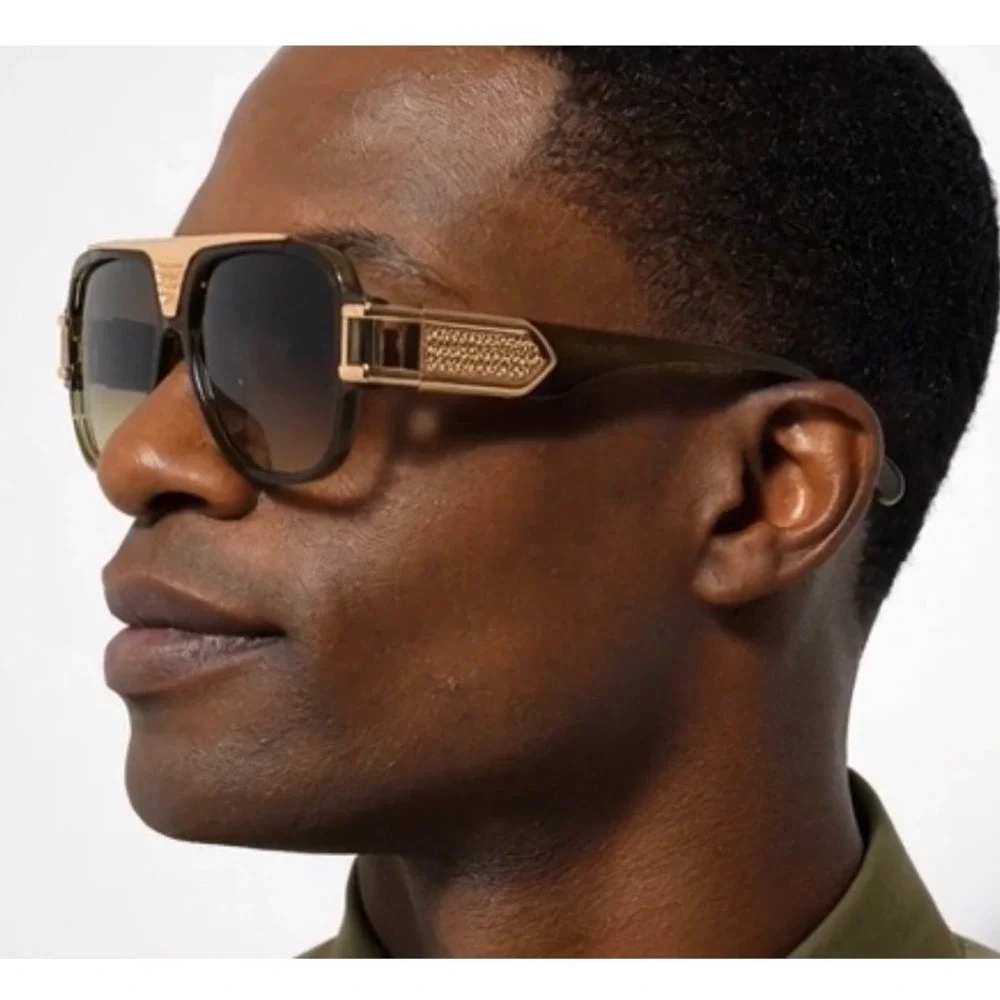 Sunglasses For MEn Hip Hop Streetwear Cholo Square Shades Outfit Rapper Eyewear